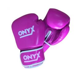 Neon Pink Onyx Thai Style Boxing Gloves