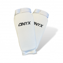 Onyx Elasticated Shin Guard - White